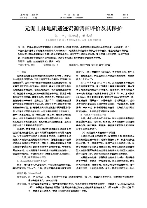 元谋土林地质遗迹资源调查评价及其保护