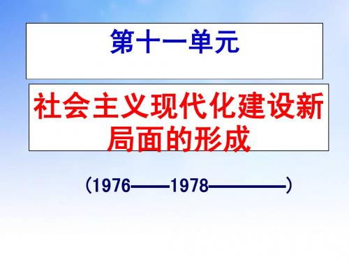 社会主义现代化建设新局面的形成PPT
