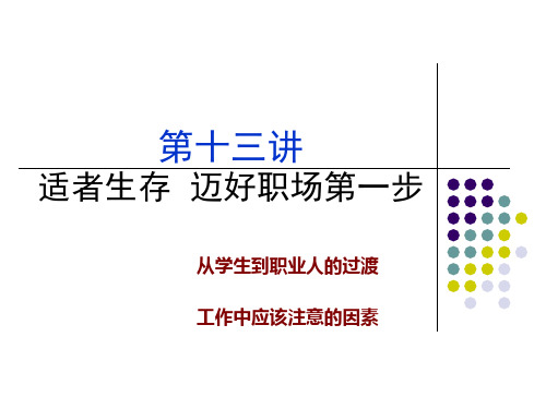 职业适应与发展