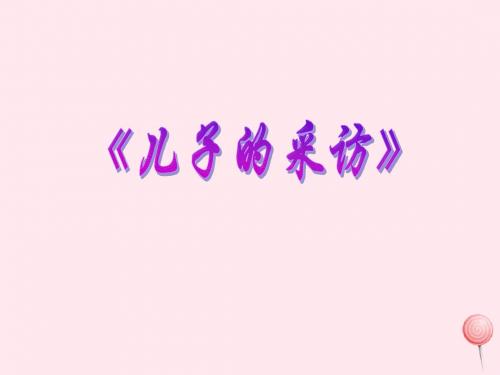 六年级语文上册 第五单元《儿子的采访》精品 课件
