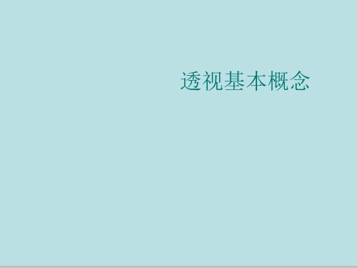 透视基本概念
