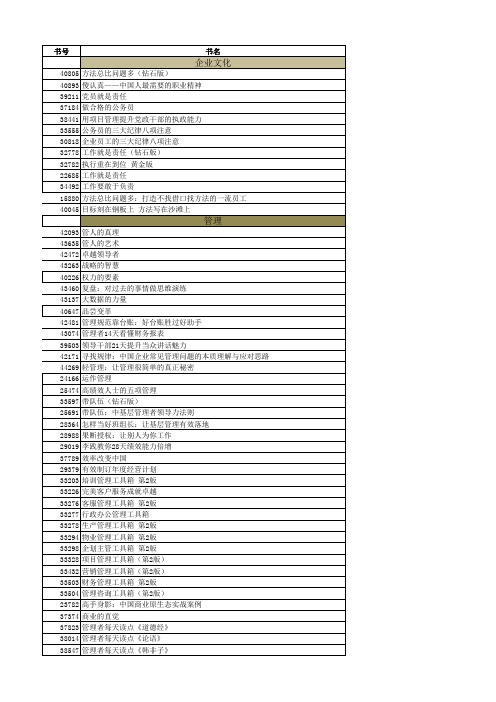 管理学书单推荐