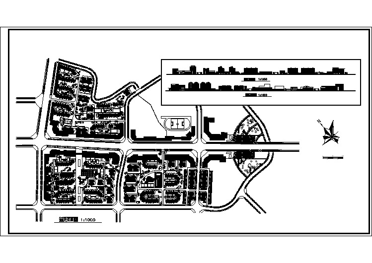 某地区居住小区建筑cad规划设计图纸