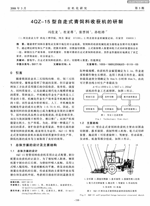 4QZ-15型自走式青饲料收获机的研制
