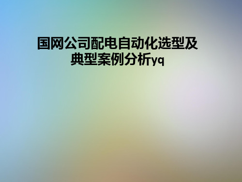 国网公司配电自动化选型及典型案例分析yq