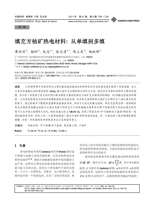 填充方钴矿热电材料%3A 从单填到多填