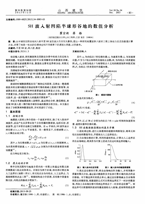 SH波入射凹陷半球形谷地的数值分析