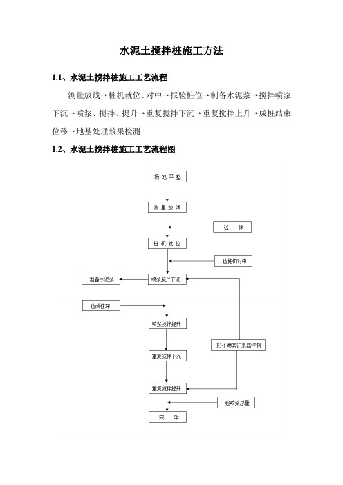 水泥土搅拌桩施工方法