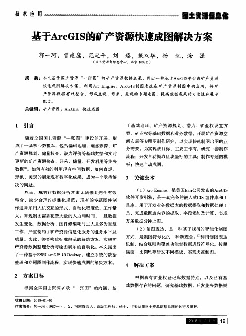 基于ArcGIS的矿产资源快速成图解决方案