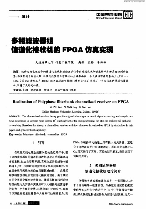 多相滤波器组信道化接收机的FPGA仿真实现