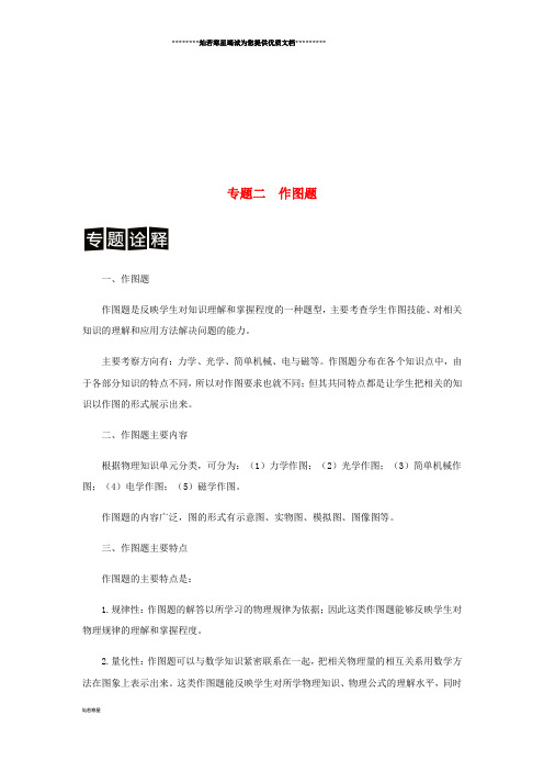(决胜中考)中考物理 分类解读与强化训练 专题二 作图题(含解析) 新人教版