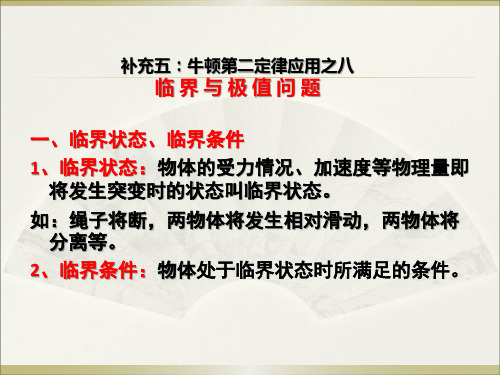 高中物理必修二第四章—4.13牛顿第二定律应用之八(临界与极值)