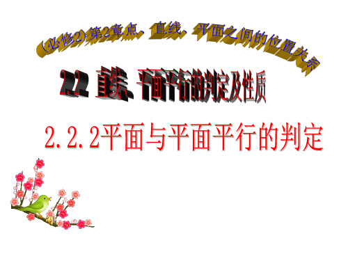 高中数学人教A版-必修2-2.2.2 平面与平面平行的判定 教学课件(共18张PPT)
