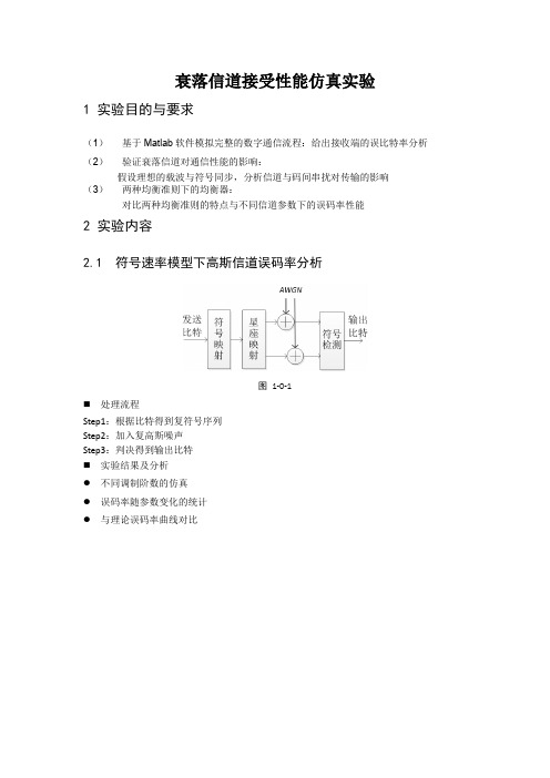 衰落信道接受性能仿真实验.
