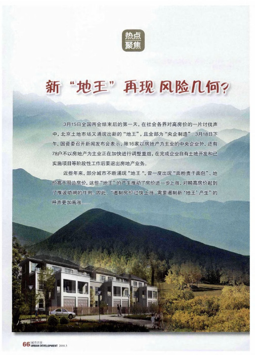 新“地王”再现风险几何？——央企地王让楼市越调越癫狂