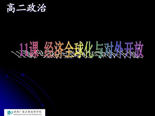 高二政治(必修一 11课 经济全球化)