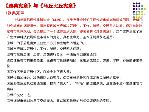 雅典宪章与马丘比丘宪章
