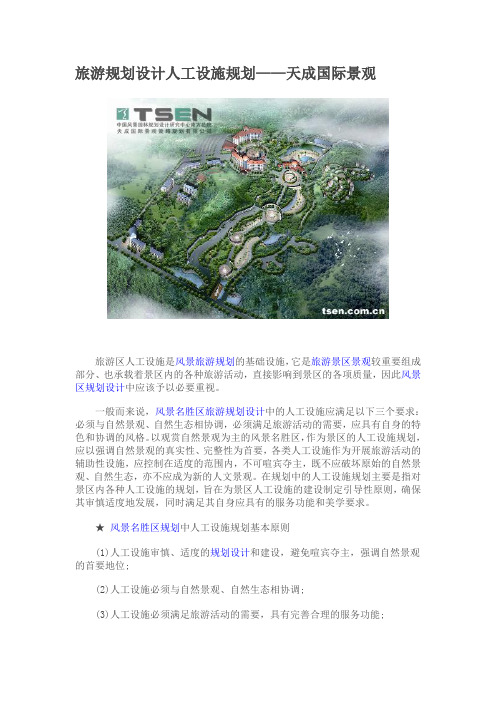 旅游规划设计人工设施规划——天成国际景观