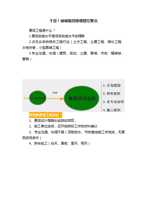 干货！绿城集团景观管控要点