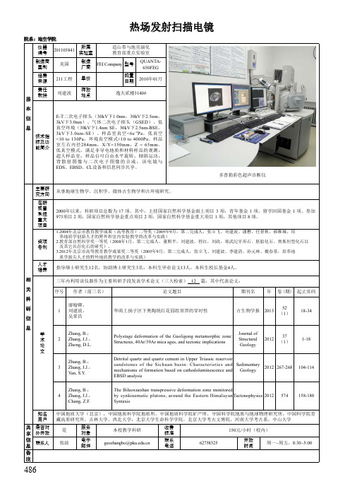 热场发射扫描电镜