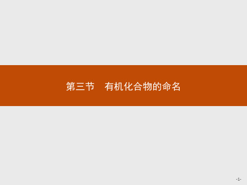 人教版高中化学选修5习题课件：烷烃的命名 