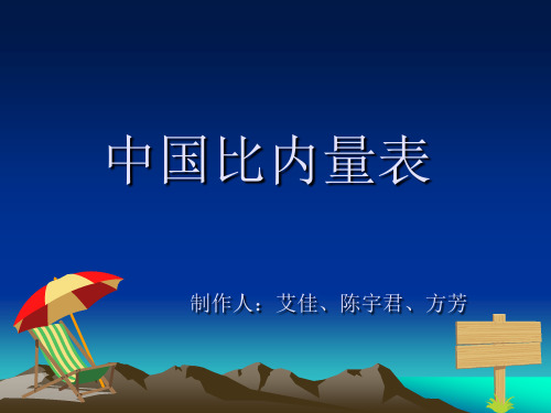 中国比内量表