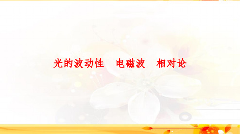 2020高考物理专题复习光的波动性 电磁波 相对论PPT课件