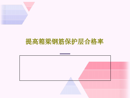 提高箱梁钢筋保护层合格率PPT40页