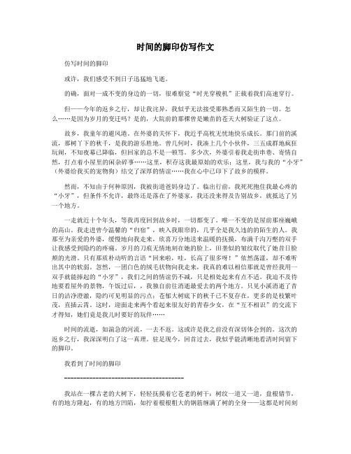 时间的脚印仿写作文