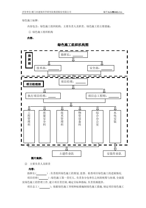 绿色施工标牌