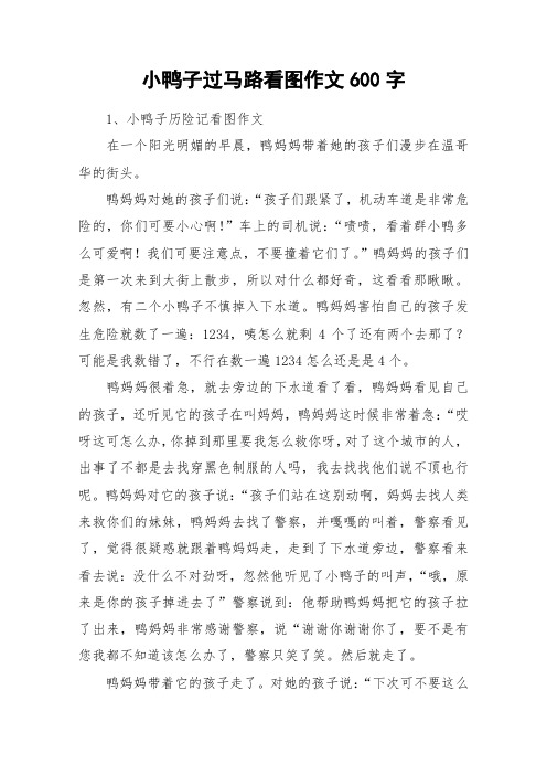 小鸭子过马路看图作文600字_作文