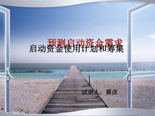 25启动资金需求分析与使用计划