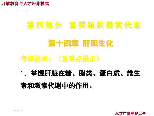 【医学ppt课件】第十四章 肝胆生化
