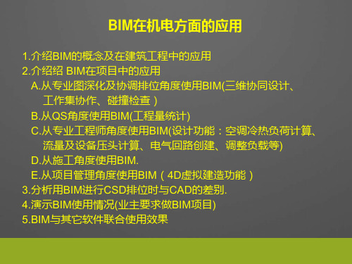 BIM在机电方面的应用.pptx