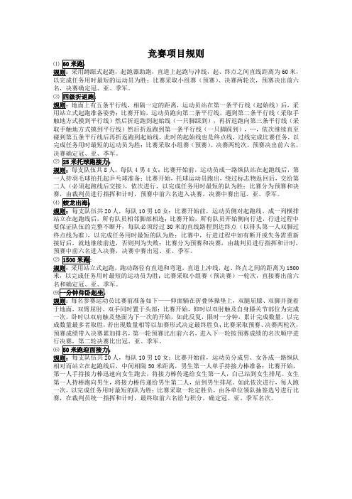 竞赛项目规则