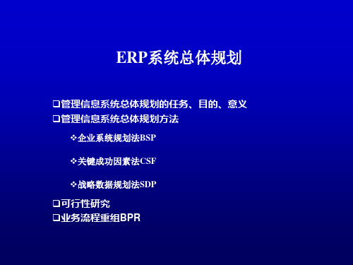 ERP系统的规划设计