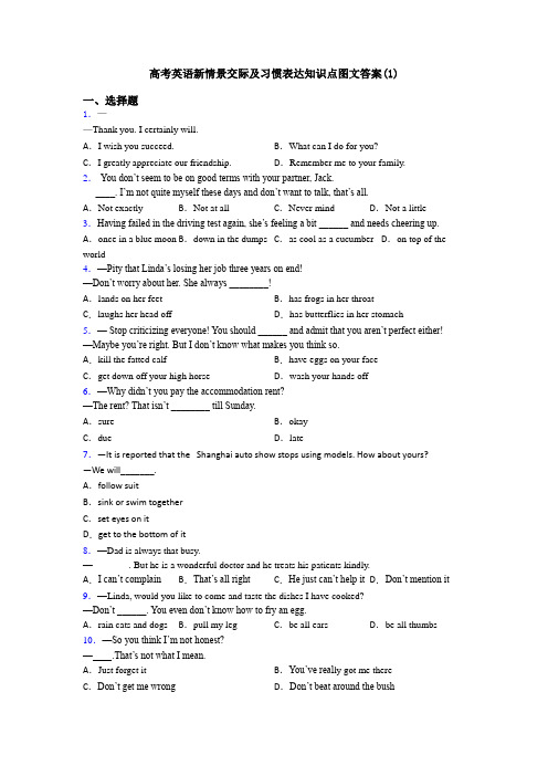 高考英语新情景交际及习惯表达知识点图文答案(1)