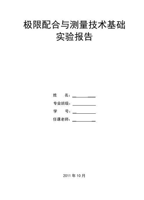 互换性测量实验报告