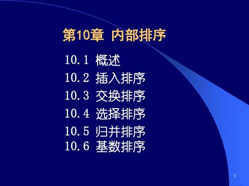 数据结构ppt 第10章 内部排序