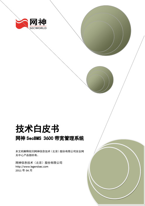 网神SecBMS带宽管理系统技术白皮书