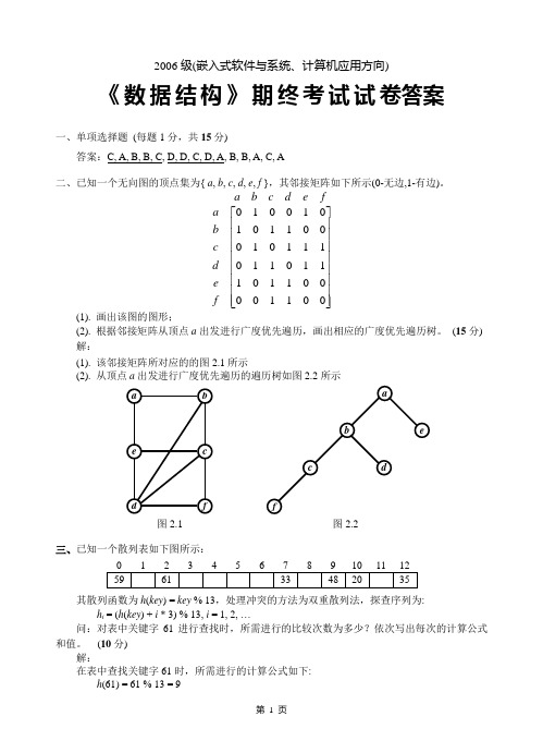 DS-2007级参考答案