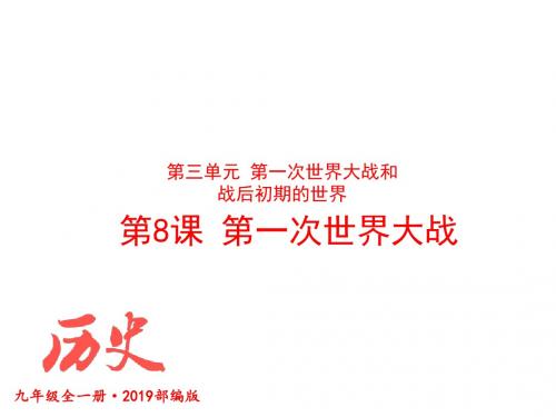 人教部编版九年级历史下册教学课件：第8课 第一次世界大战共22张PPT