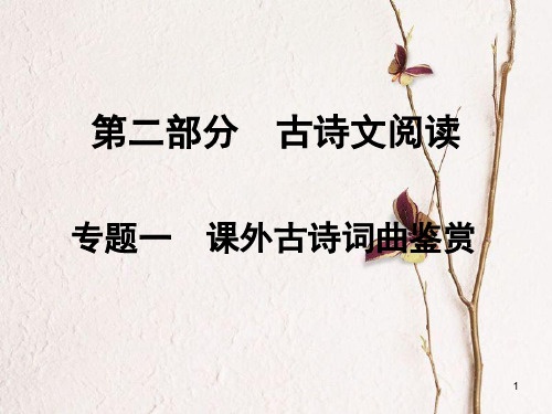 湖南省2018中考语文总复习 第二部分 现代文阅读 专题一 课外古诗词曲鉴赏课件.pptx