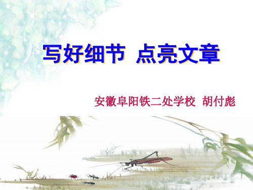 初中作文指导：《写好细节,点亮文章》ppt优秀作文