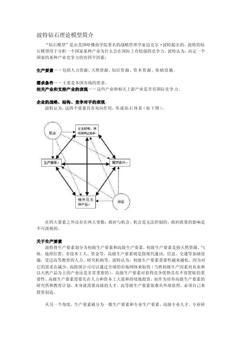 波特钻石实际五力价值链