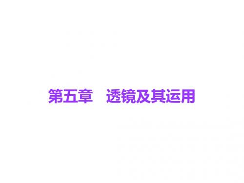 广东中考必备人教版中考物理总复习课件第五章   透镜及其运用 (共17张PPT)