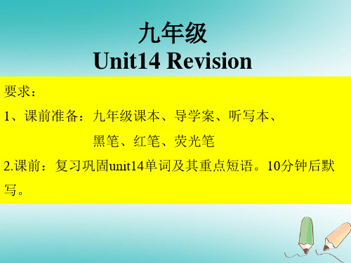 人教版新目标英语中考一轮复习  九年级Unit14课件(共22张PPT)