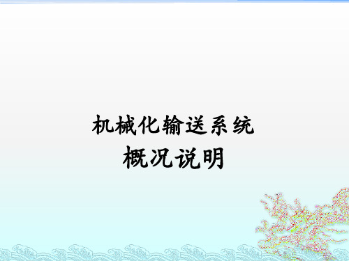 涂装线机械化输送系统(PPT30页)