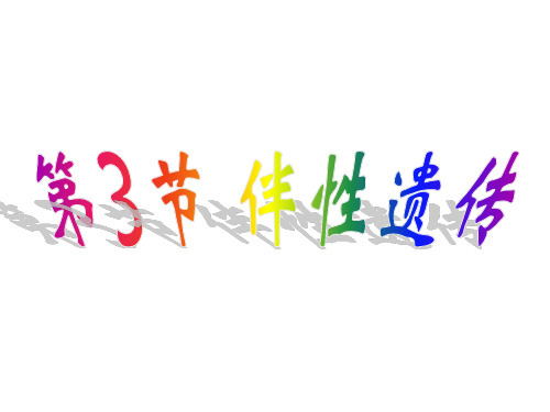 2.3 伴性遗传