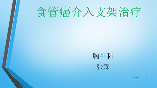 食管癌介入支架治疗-文档资料